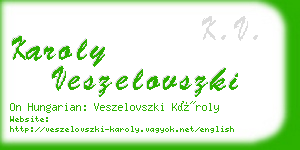 karoly veszelovszki business card